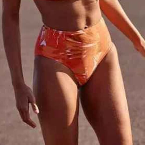 NEW Atmosea x Free People Wild Ocean Surf Bikini Bottoms Orange XL - Picture 2 of 10